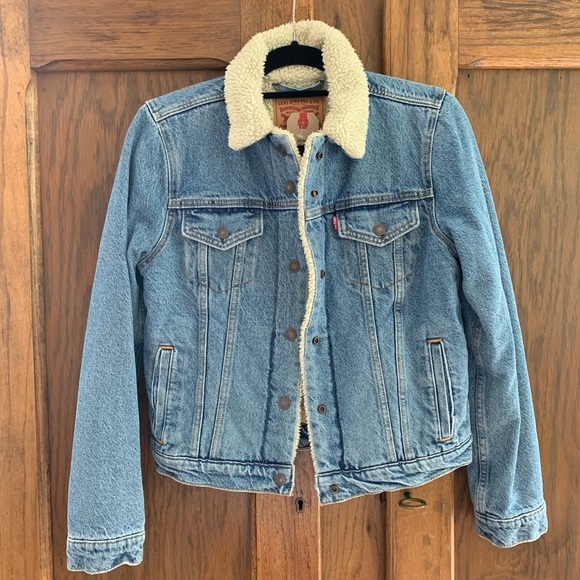 levi's shearling jean jacket